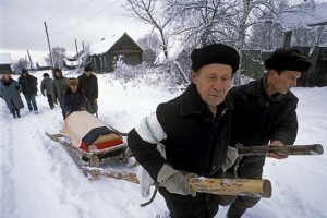 Create meme: funeral, rustic wedding, snow