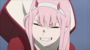 Создать мем: зеро ту скриншоты, darling in the franxx, zero two