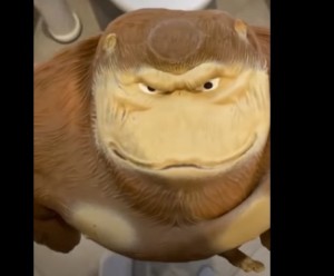 Создать мем: лицо, оставленные, once meme donkey kong