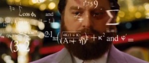 Create meme: Zach Galifianakis calculations, the hangover meme, when you think in mind