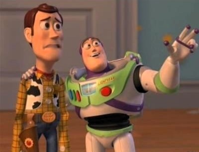 Create meme: they're everywhere , meme toy story, buzz lightyear everywhere