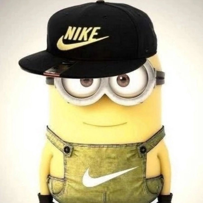 Create meme: minion in a cap, minion in nike clothes, minion Nike