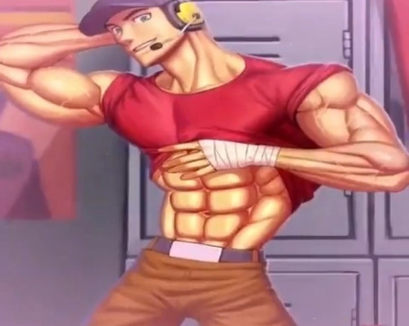 Create meme: buff scout tf2, tick tock joji tf2, guy 