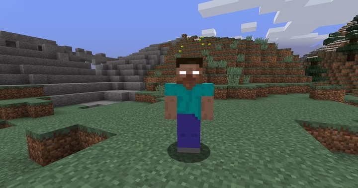 Create meme: herobrine mod, herobrine from minecraft, herobrine in minecraft