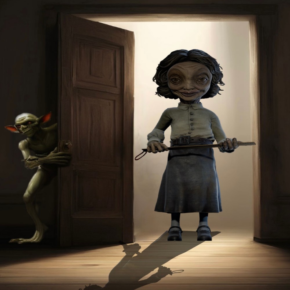 Create meme: The teacher from Little Nightmares 2, little nightmares 2 teacher, The teacher from Little Nightmares 2