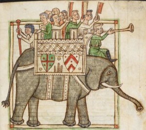 Create meme: elephants in medieval miniatures, War Elephant, medieval miniatures