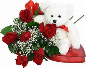 Create meme: roses and bear, Flowers, a bouquet of roses and a Teddy bear