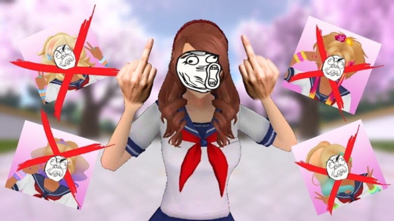 Create meme: andere , yandere simulator fanon wiki, Yui Rio yandere simulator