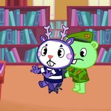 Create meme: happy tree friends MIME, happy tree friends flippy, happy tree friends