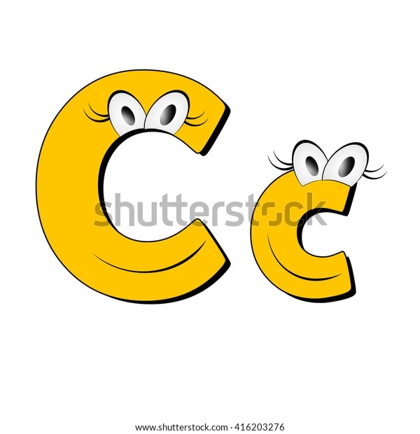 Создать мем: letter c, буква а мультяшная, мультяшные буквы