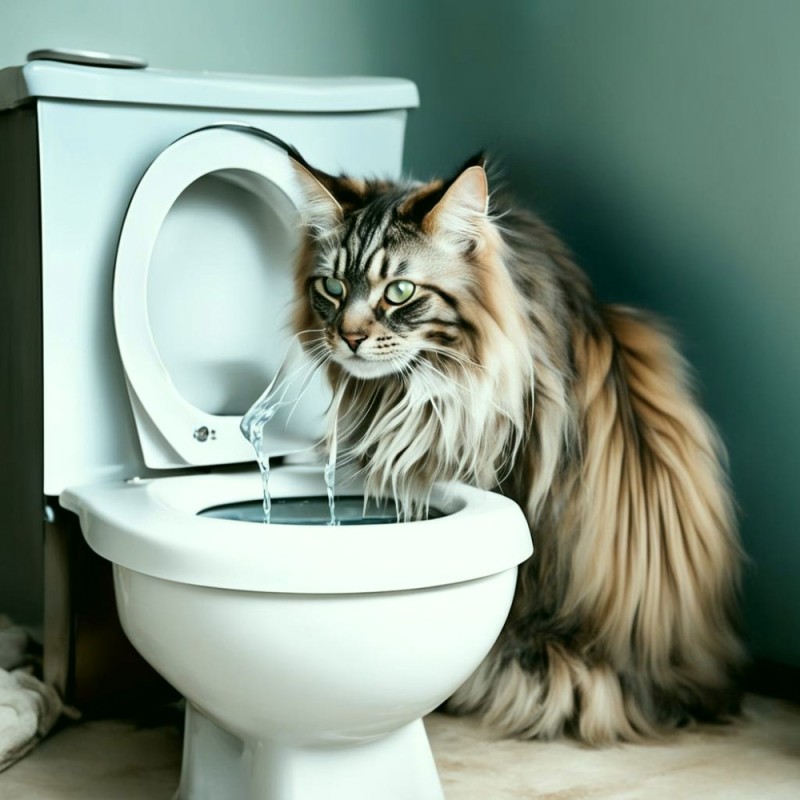 Create meme: the cat on the toilet, cat toilet, teaching a cat to the toilet