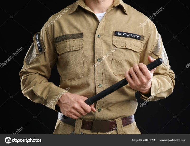 Create meme: police uniform, police stick in hands, police