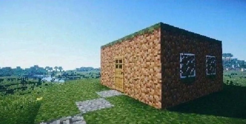 Create meme: minecraft earth house, beautiful houses in minecraft, minecraft house