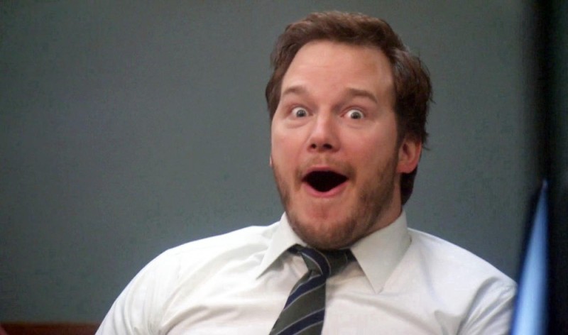 Create meme: the surprised meme, andy dwyer, parks and recreation meme