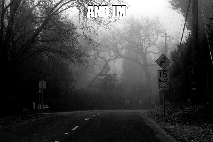 Create meme: The oncoming fog, a gloomy place, dark photos