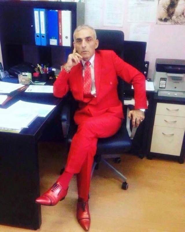 Create meme: red directors, the Armenian in the red suit, Beglaryan Gagik