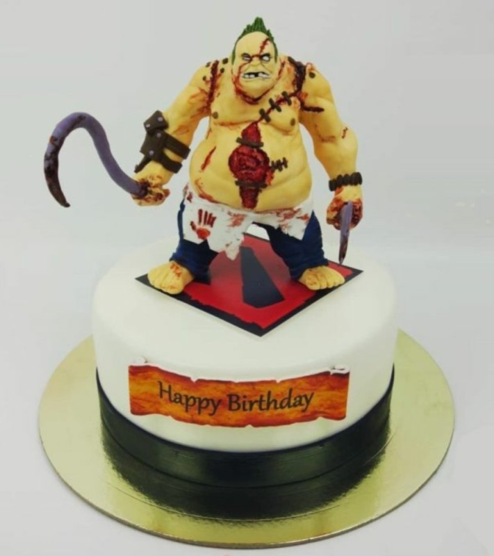 Create meme: dota 2 cake, puj from dota, dota cake