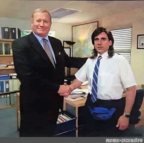 Create meme: meme tv series office, office meme handshake, The office series by michael scott