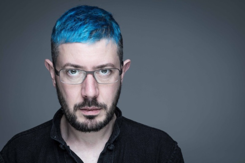 Create meme: Artemy Lebedev with blue hair, artemy lebedev, designer artemy lebedev