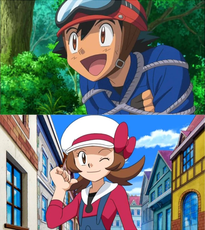 Create meme: Pokemon Ash and Serena, Pokemon Ash and Serena, ash pokemon