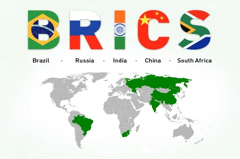 Create meme: BRICS member countries, BRICS countries, BRICS countries on the world map