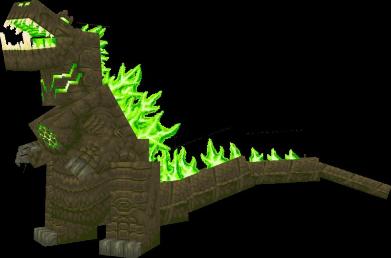 Create meme: Godzilla in Minecraft, Godzilla in Minecraft, Godzilla