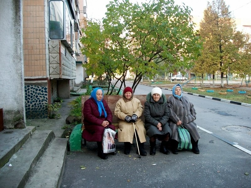 Create meme: the grandmother on the bench, grandmother at the door , grandmother on a bench at the entrance