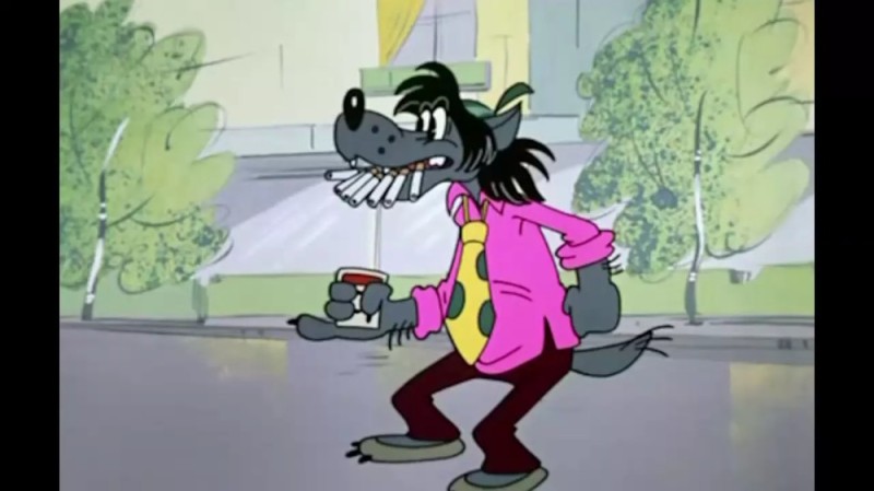 Create meme: Well, wait! cartoon 1984, nu pogodi wolf with a cigarette, The wolf from Nu pogodi smokes