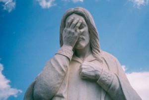 Create meme: God, facepalm, jesus