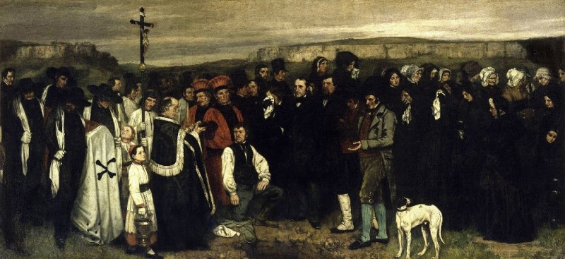 Create meme: gustave courbet funeral in ornan, funeral in ornan, courbet funeral in ornan