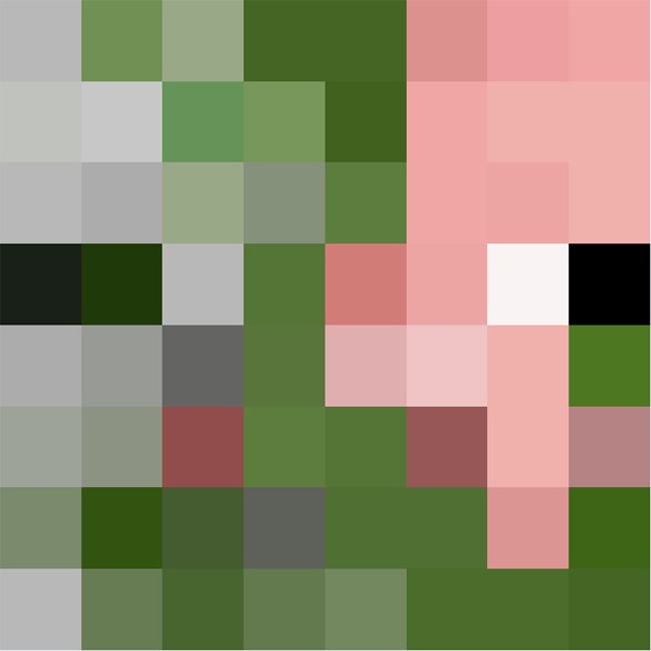 Create meme: the head of the pigzombi minecraft, piggy from minecraft, minecraft head