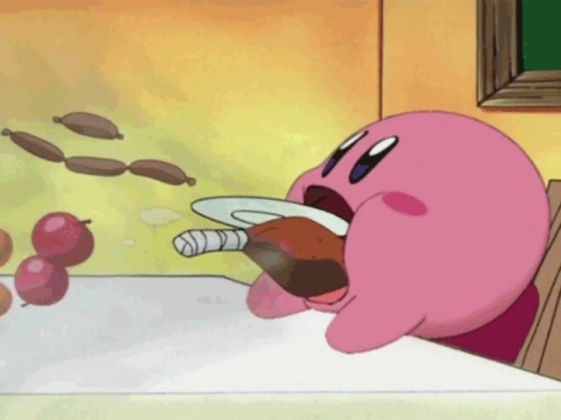 Create meme: kirby, kirby r34, kirby absorbs