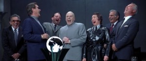 Create meme: Dr. Evil, the film Austin powers laughter of Mr. evil, Dr. evil laughter gif