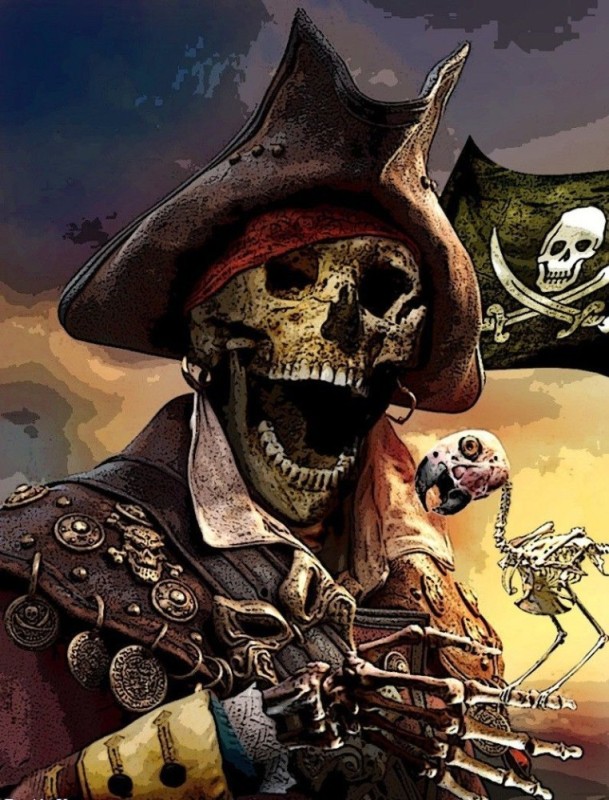 Создать мем: пират арт, пираты карибского моря череп, череп пиратский