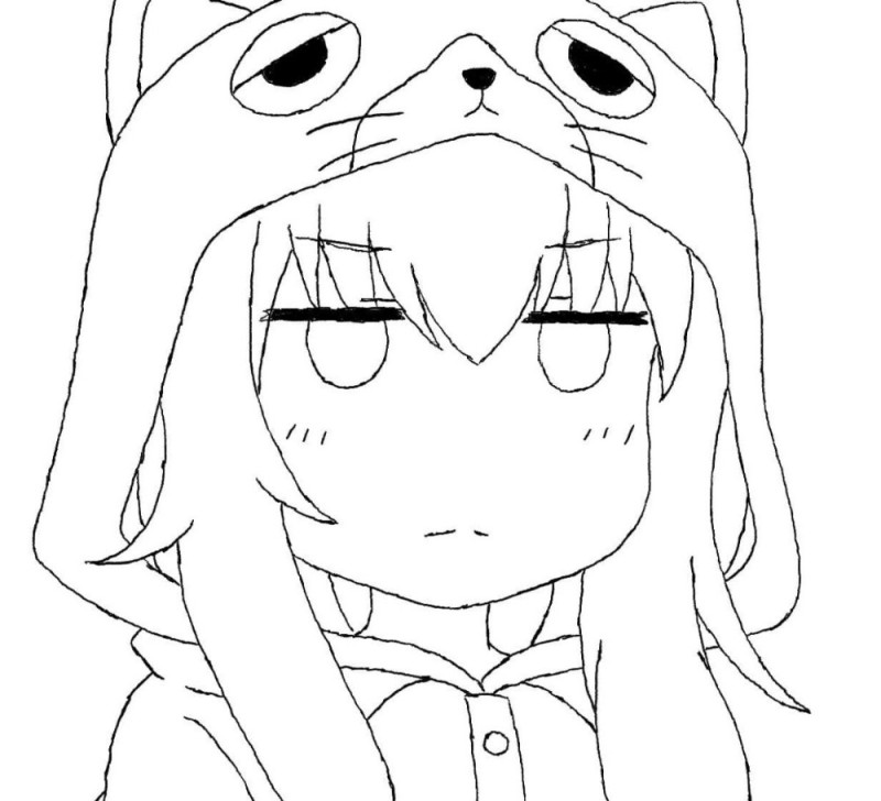 Create meme: coloring pages of anime chan, umaru coloring book, anime coloring book anya
