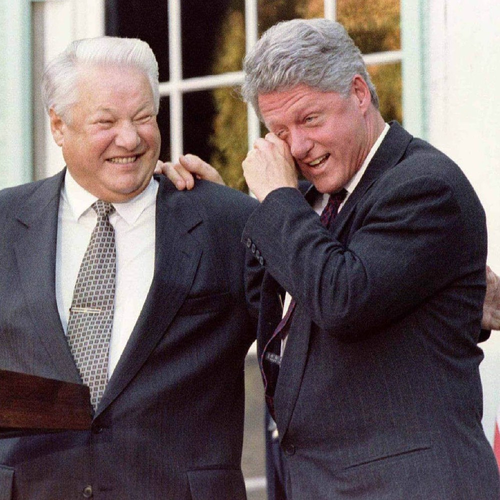 Create meme: Boris Yeltsin and Bill Clinton, bill Clinton and Yeltsin, Boris Yeltsin 1994