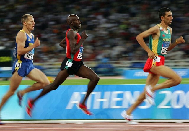 Create meme: Hisham El Guerrouj, running for 1500 meters, Mohammed Farah