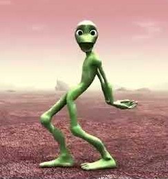 Create meme: green alien