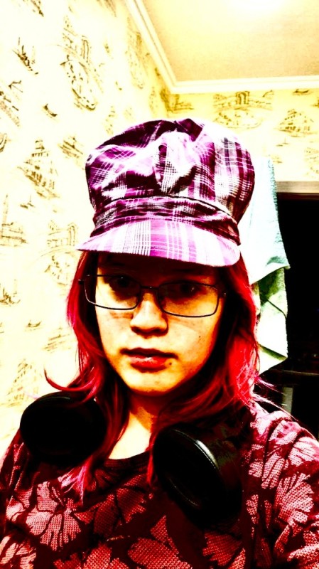 Create meme: girls and women, checkered cap, girls 