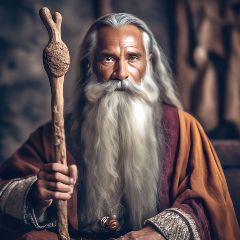 Create meme: old sage, the old man with a stick , staff