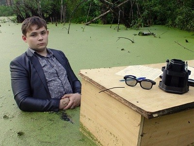 Create meme: in the swamp , the guy is sitting in the swamp, the guy in the swamp