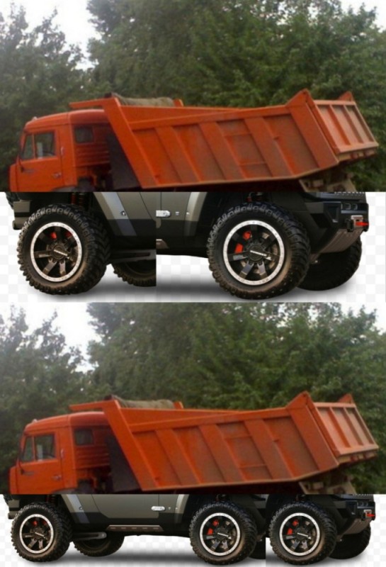 Create meme: KAMAZ MAZ, dump trucks, kamaz 65115 dump truck