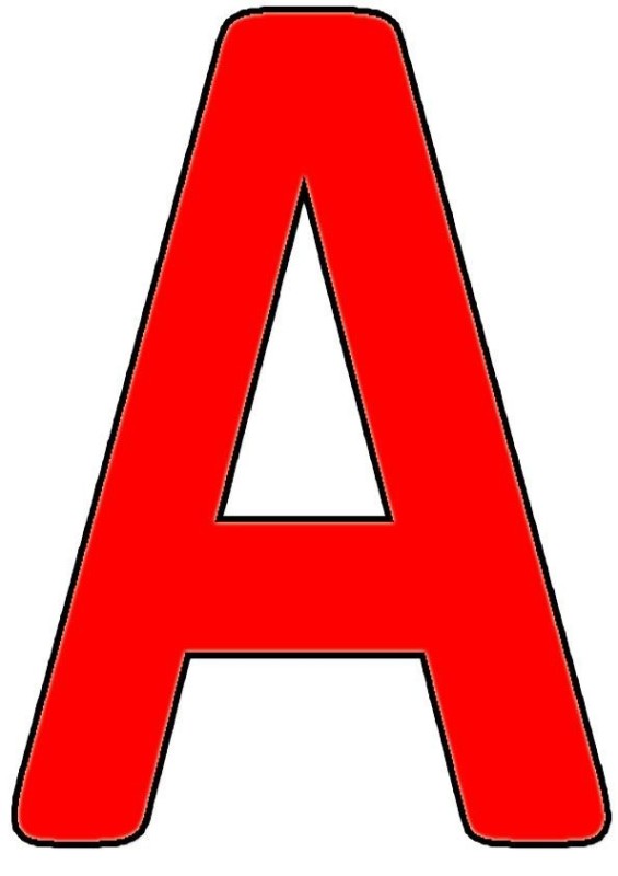 Create meme: letters , letter cards, the letter a is red