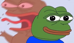 Создать мем: pepe the frog, pepe, лягушонок пепе удар