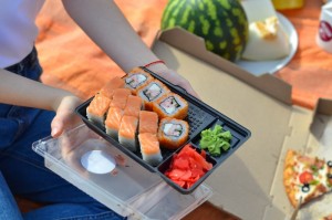 Create meme: shipping rolls, rolls, sushi