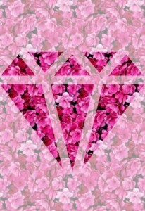 Create meme: tumblr background, pink diamond, Roses