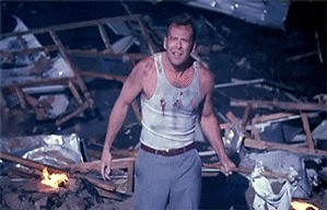 Create meme: Bruce Willis die hard 1988, Loaded Weapon 1 movie 1993, Bruce Willis die hard 1