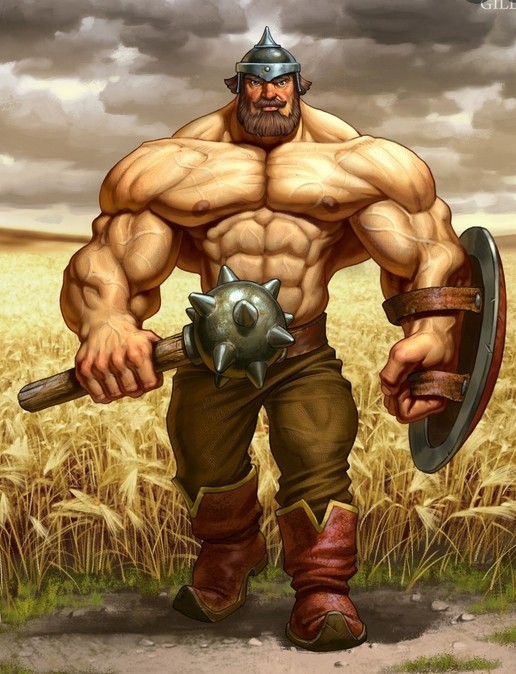 Create meme: bogatyr art, hero , russian hero art