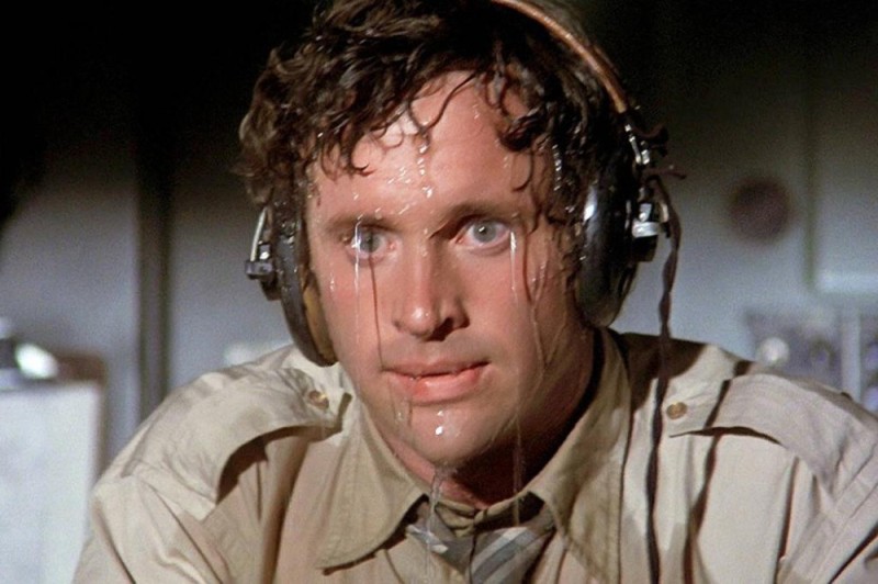 Create meme: airplane movie 1980 pilot, sweaty man, sweating pilot