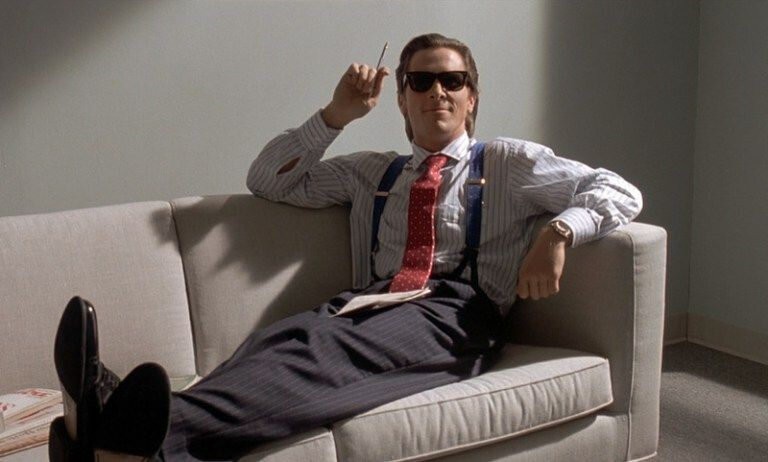 Create meme: Krimistian Blaine is an American psychopath, Patrick Bateman, Christian bale American psycho